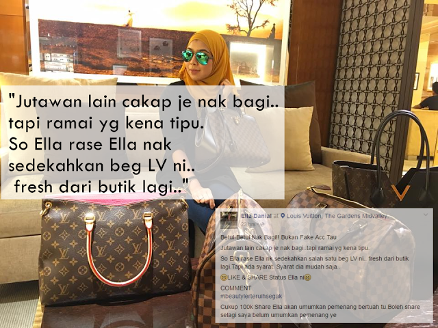 Ini Bukan 'SCAM', Ella Danial Mahu Sedekahkan Beg LV Percuma – Site Title